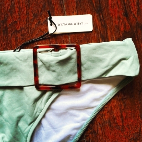WeWoreWhat Belt Waist Sage Green Annie Bottoms - Picture 12 of 12
